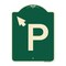 Signmission PWith Up Arrow Pointing Left Heavy-Gauge Aluminum Architectural Sign, 24" x 18", G-1824-23510 A-DES-G-1824-23510 - alternate 1